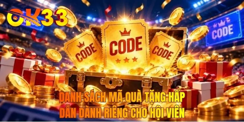 Danh sách mã quà tặng hấp dẫn dành riêng cho hội viên