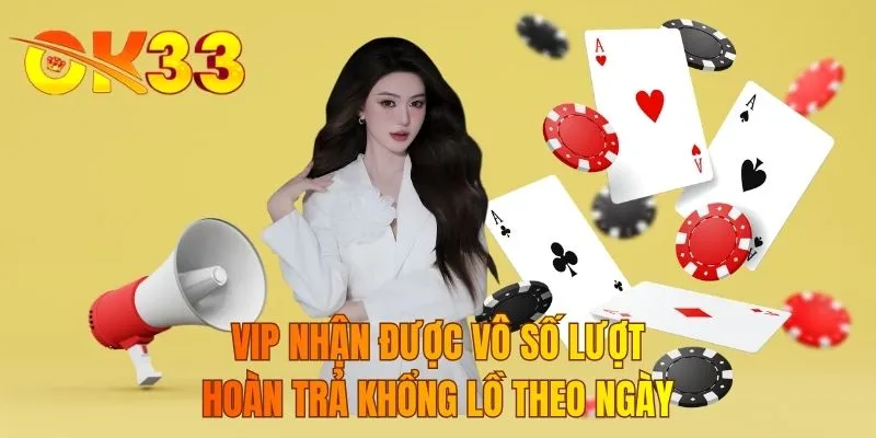 VIP nhận được vô số lượt hoàn trả khổng lồ theo ngày